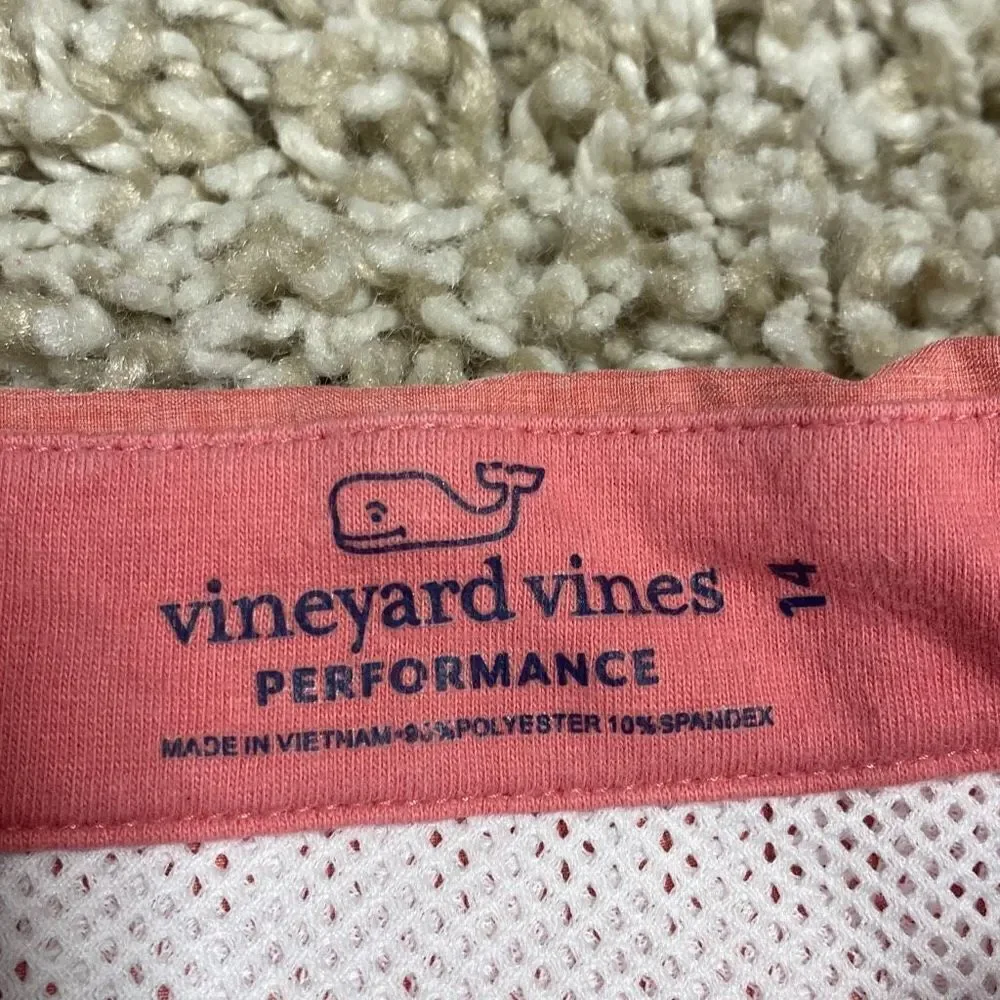 Vineyard Vines Jetty Red Performance Shorts Size 14